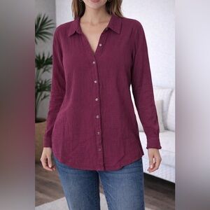 Soft Surroundings Purple Tunic Top